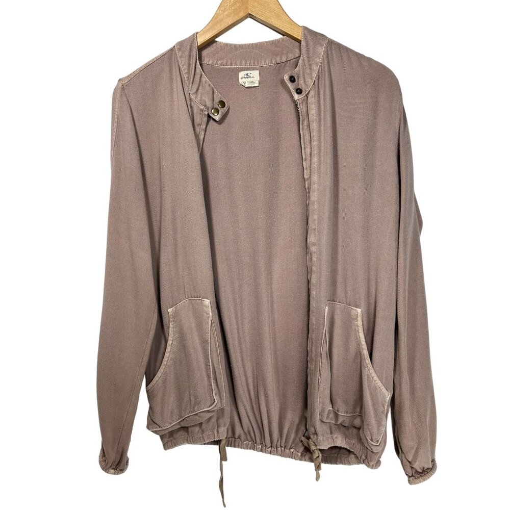 O’neill Jacket Beige Crew Neck Jacket Button Snap… - image 2